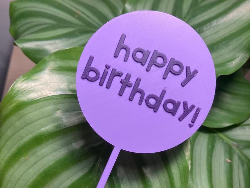 “Happy Birthday” Plant Gift Sign