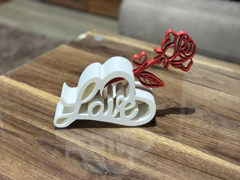 LOVE MELTED WITH HEART / TEXT STAND / VALENTINESDAY GIFT / STL /