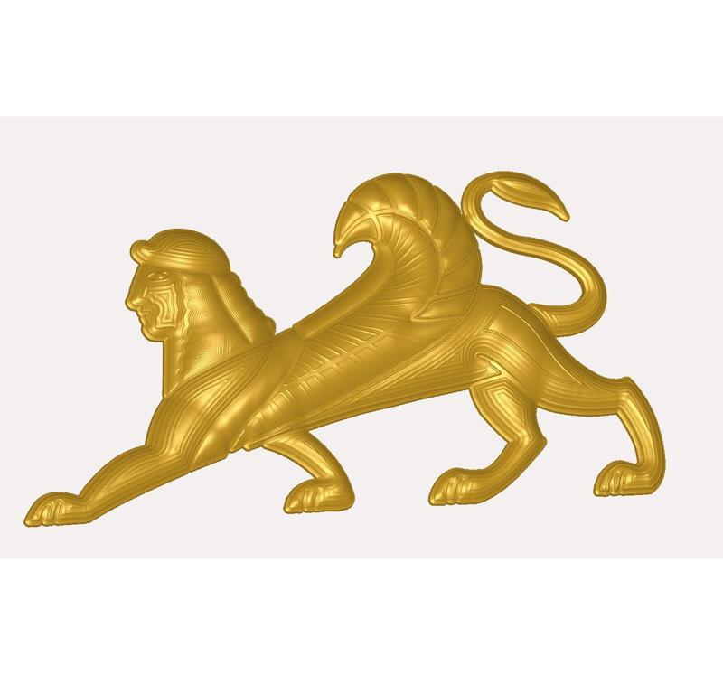 exclusive Bas-relief decor Sphinx real 3D Relief For CNC building room decor wall-mount decoration SF-03