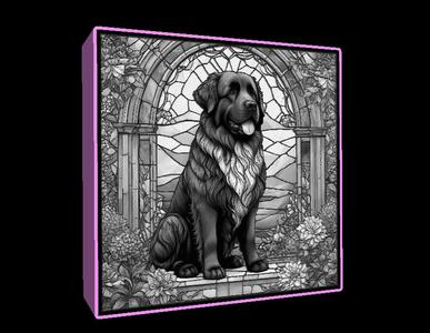 Lightbox Newfoundland Dog lithophane