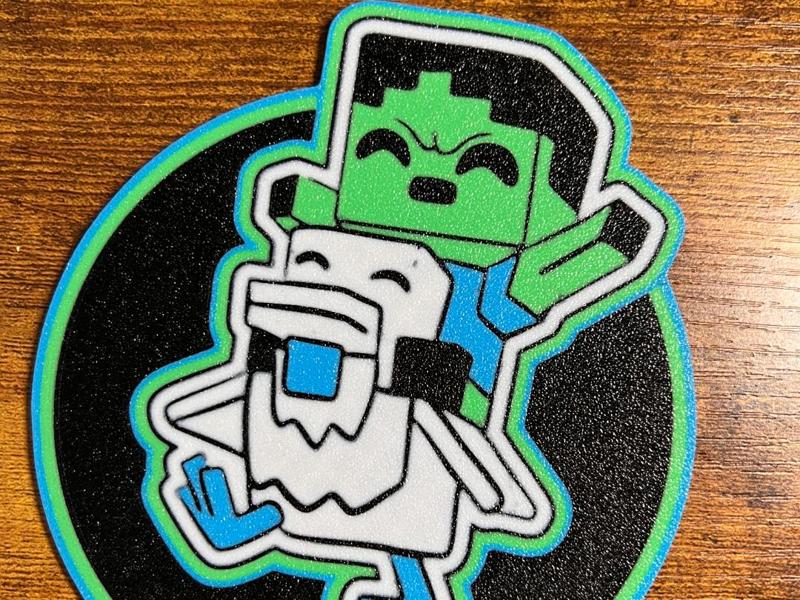 Neon coaster: Minecraft Chicken Jockey Remix