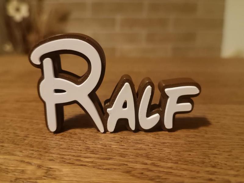 Disney Name Sign Ralf Kid Room Wall Decor Tag 