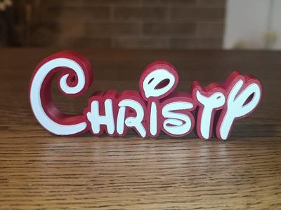 Disney Name Sign Christy Kid Room Wall Decor Tag 