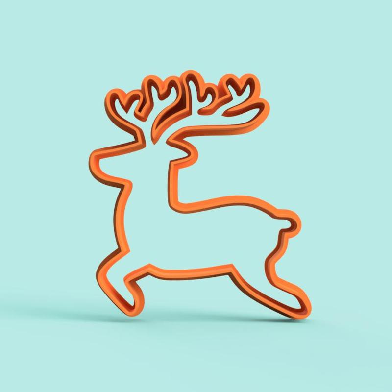 reindeer deer christmas cookie cutter