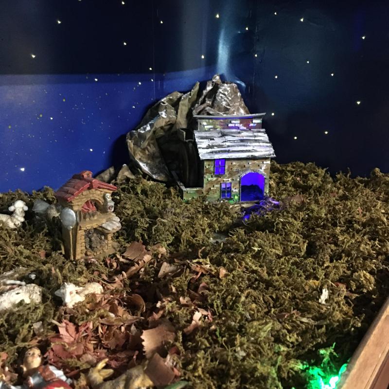 christmas, water mill,