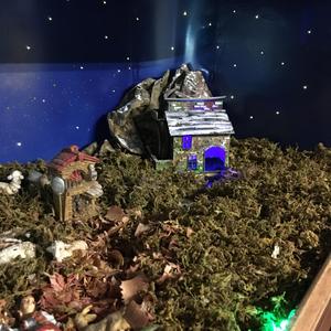 christmas, water mill,