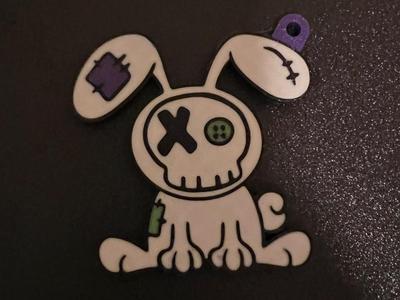 Zombie Bunny Keychain