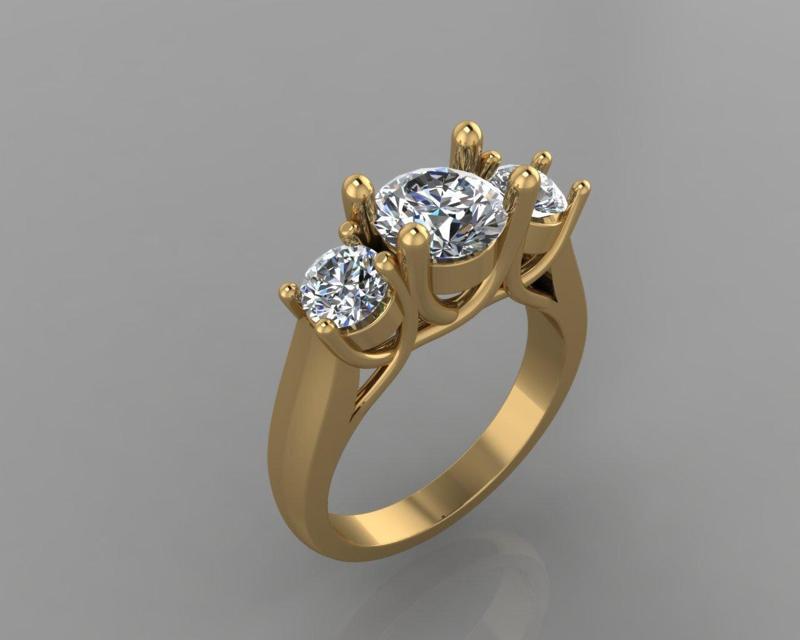 Three Stone Diamond Ring