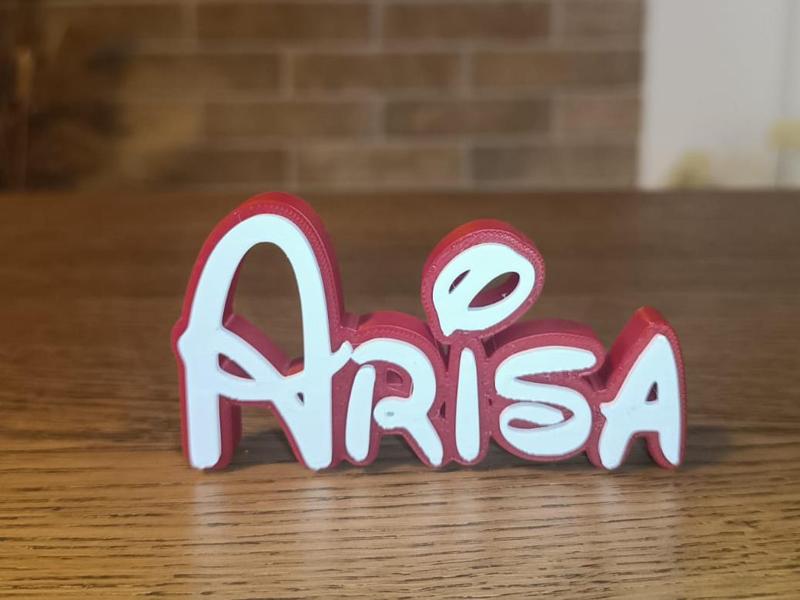 Disney Name Sign Arisa Kid Room Wall Decor Tag 