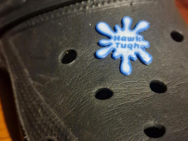 hawk tuah croc charm