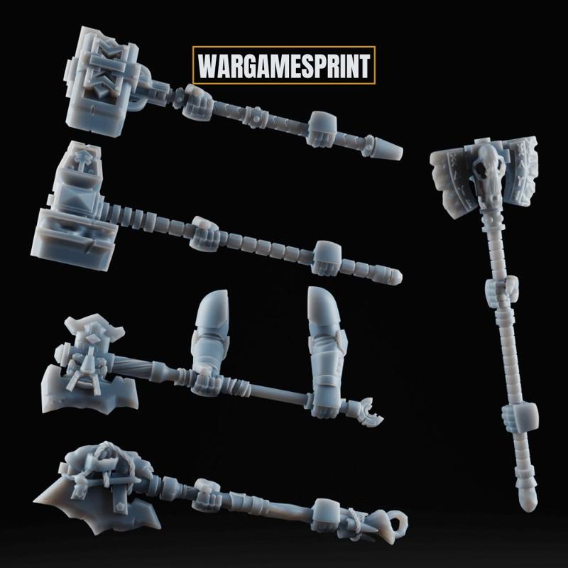 X 5 WOLF DOUBLE-HANDED axes & hammers FOR MARINE WOLVES