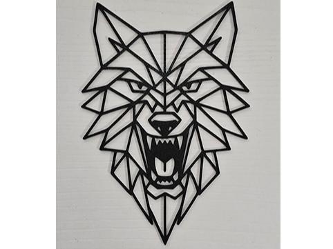 Wolf silhouette for wall art decoration.