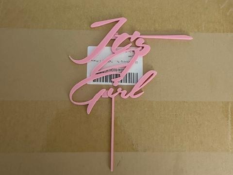 It's a girl cake topper