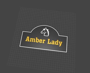 Amber Lady Sign