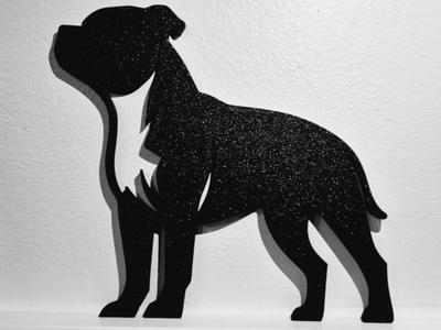 stafford bull terrier -  wall 2d art