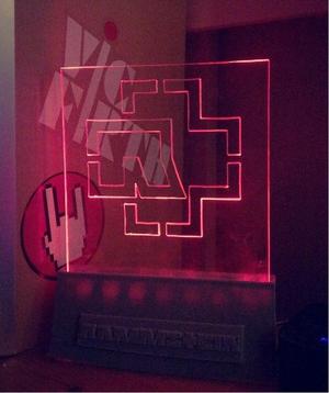 rammstein acrylic light logo