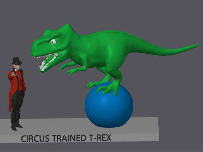 Circus trained T-Rex