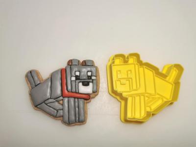 minecraft wolf cutter cookies 