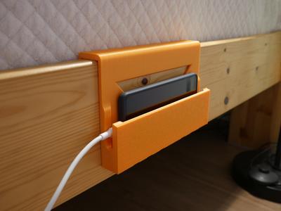 Phone holder for bed