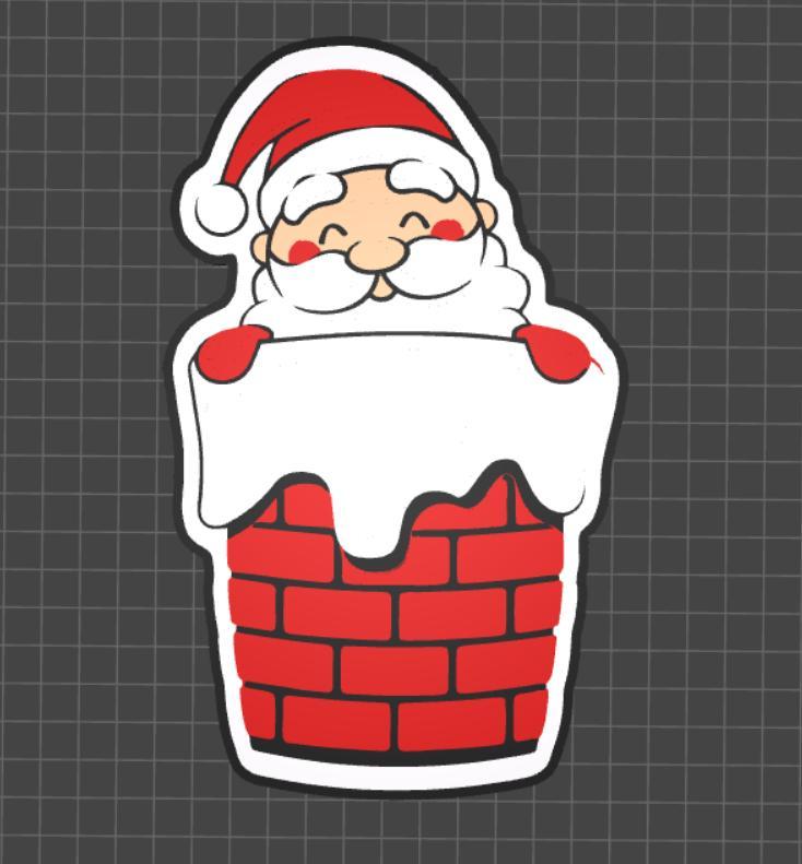 Keychain: Squidward santa