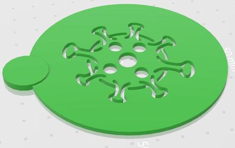 Coronavirus coffee or food stencil COVID-19