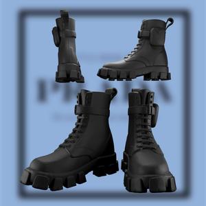 Prada Combat Boot - High Poly