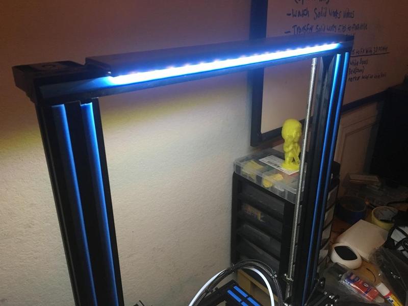 LED Light Bar Front & Back CR-10 / CR-10S (No Screws Needed)