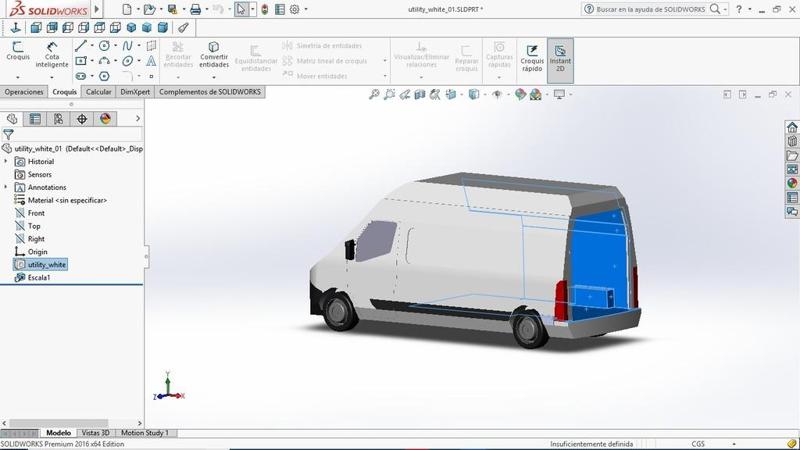 furgoneta camioneta con puertas traseras movibles