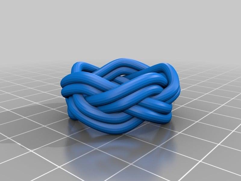 Boy Scout Woggle Knot - 3 Part x 5 Bight Turk's Head Knot