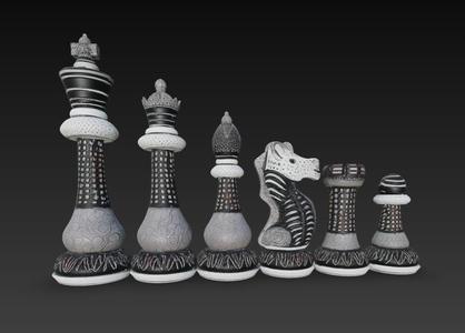 CARVED CHESS COLLECTION SET