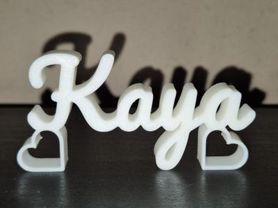Kaya Name Sign Display Decor
