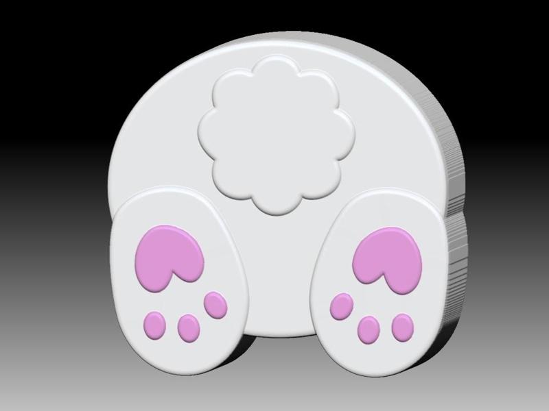 BUNNY BUTT SOLID SHAMPOO AND MOLD FOR SOAP PUMP