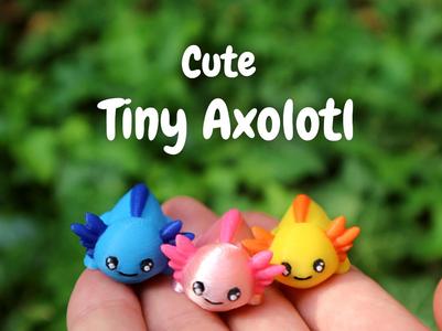 Cute Tiny Axolotl - No Supports