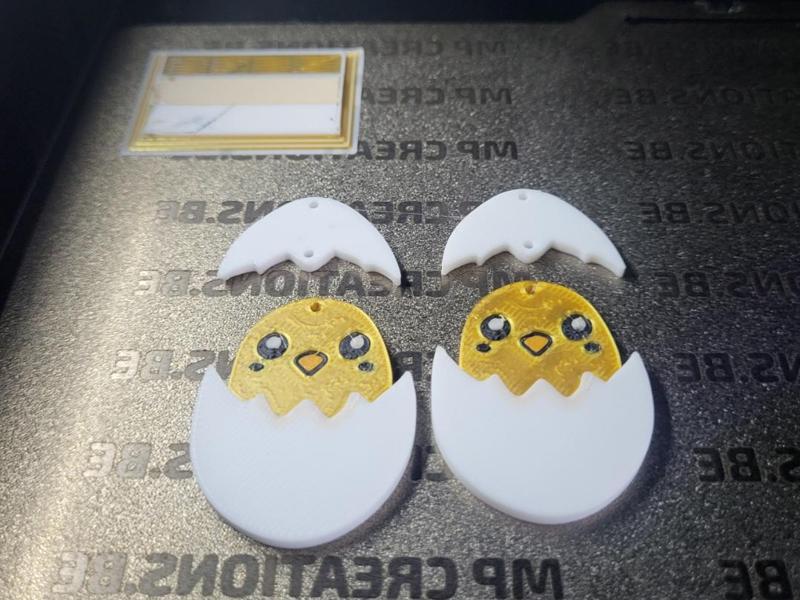 easter chick earring