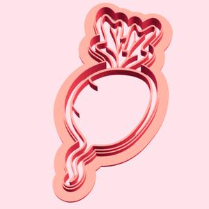 cookie cutter radish vegetable vegan