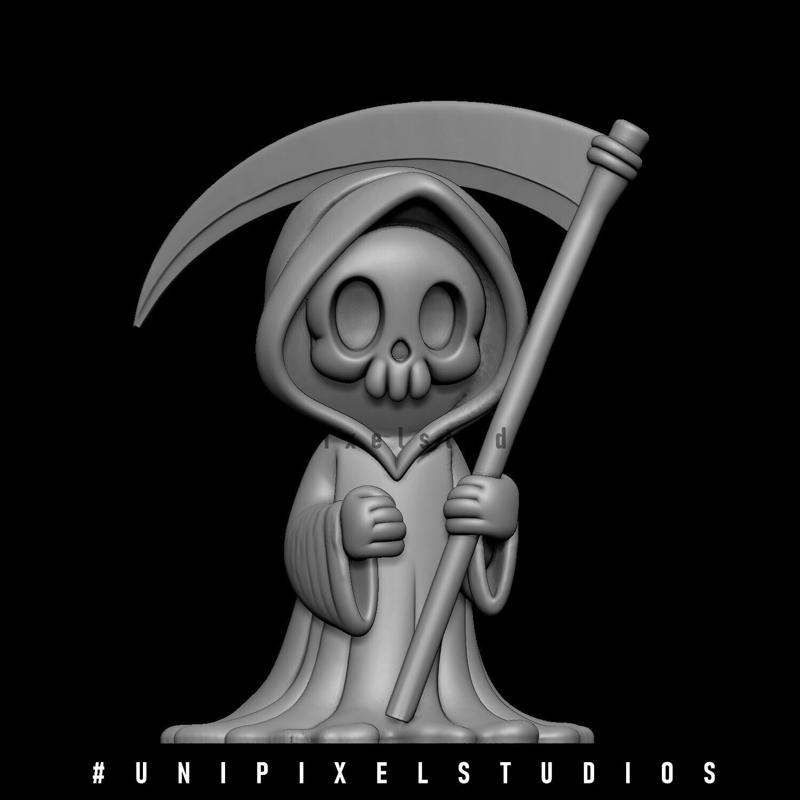3D  cute grim reaper STL