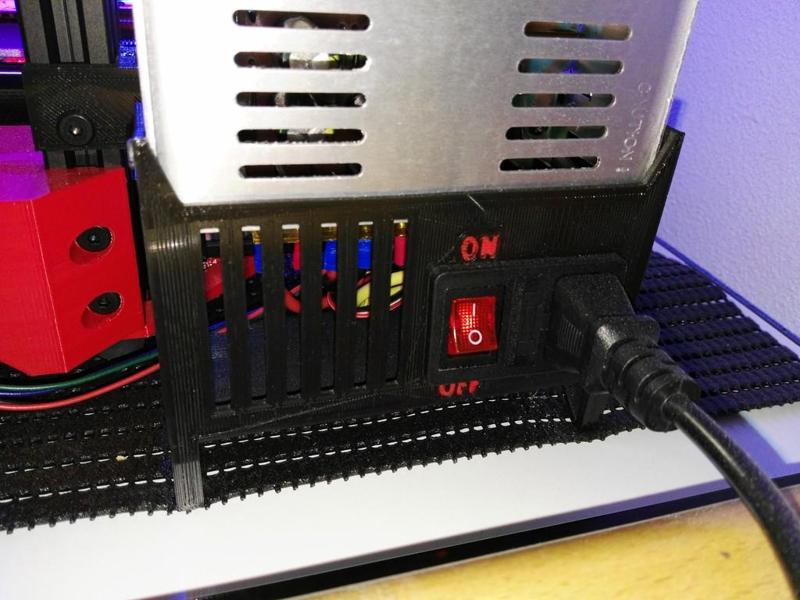 S-480-12 (480W, 12V, 40A) PSU cover and switch