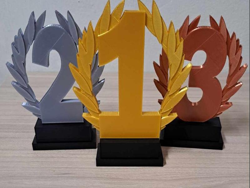 Trophy awards first second third place