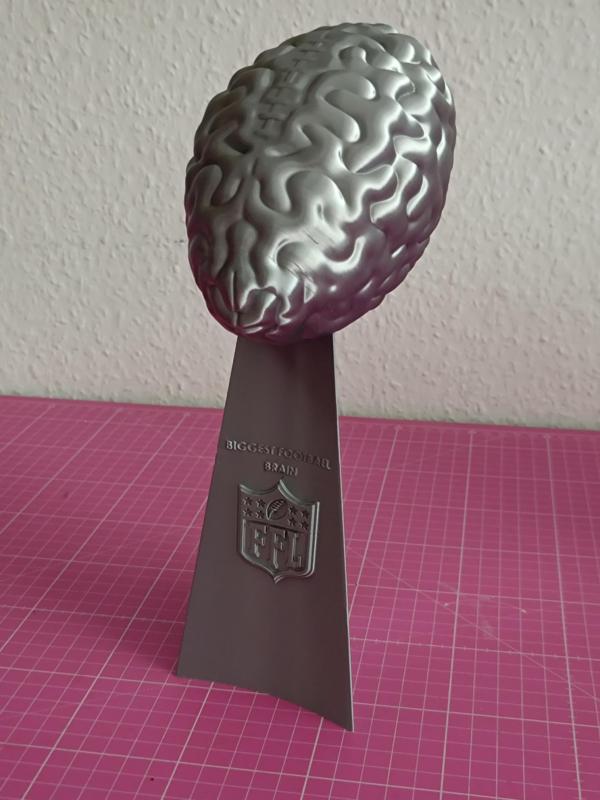 Fantasy Football Trophy - Biggest Football Brain 