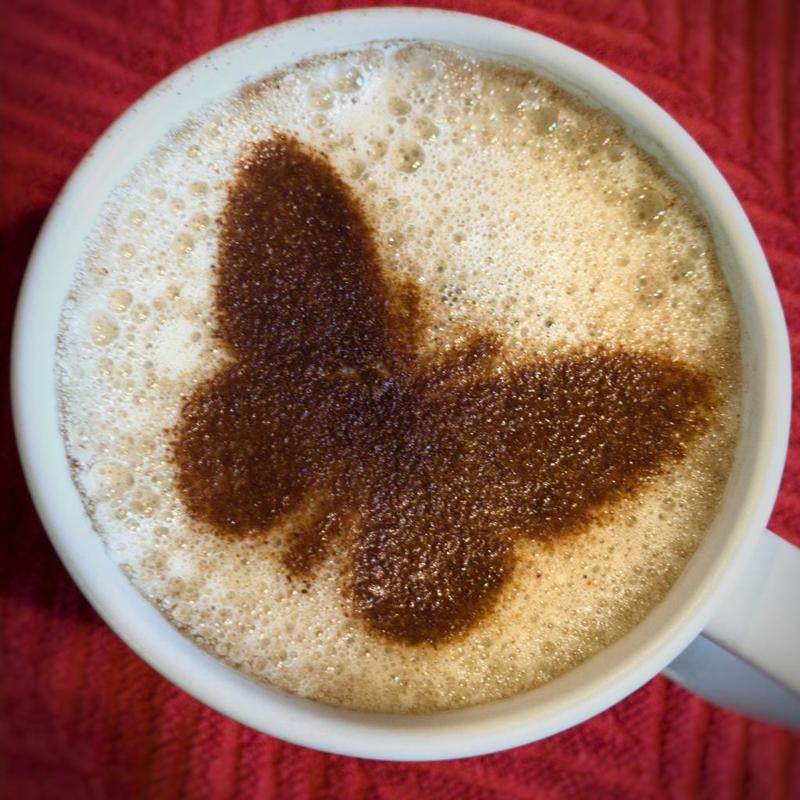 Coffee Stencil - Butterfly - NEW Style