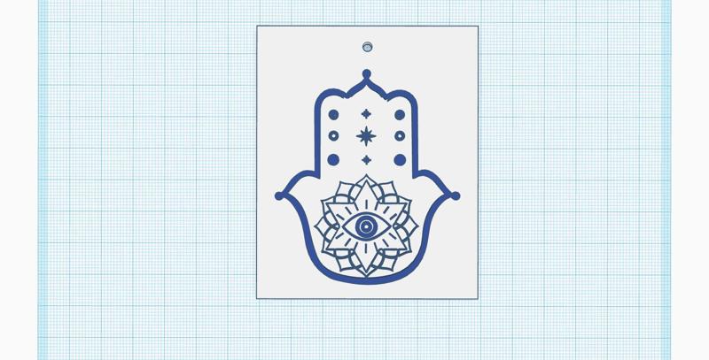 Hamsa Hand, the Hand of God, Hand of Fatima - keychain, fridge magnet