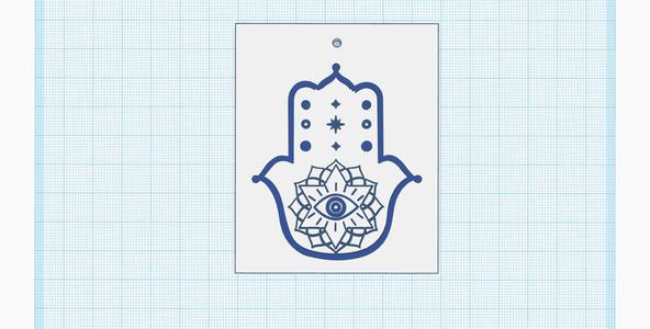 Hamsa Hand, the Hand of God, Hand of Fatima - keychain, fridge magnet
