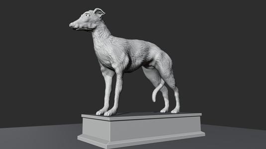 Greyhound statue stl