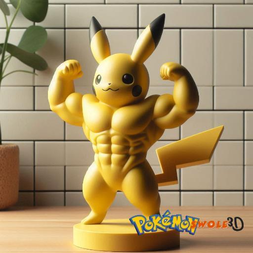 Pikachu Bodybuilder - Fan Art Print