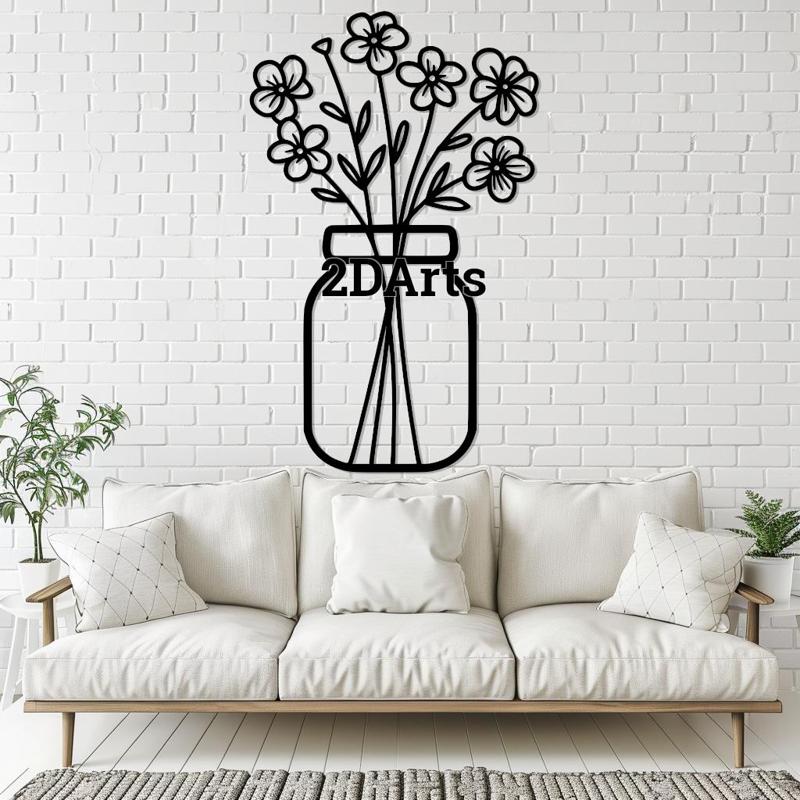 Flowers in Jar 2D Wall Art/Window Art