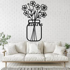 Flowers in Jar 2D Wall Art/Window Art