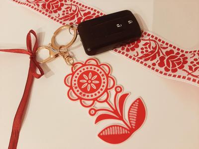 Slovak Folklore Flower keychain