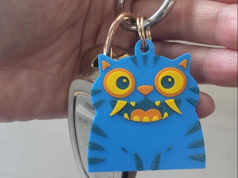 KPop Demon Hunters Tiger Derpy Keychain (Cute)