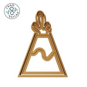 Volcan  - Cookie Cutter - Fondant - Polymer Clay