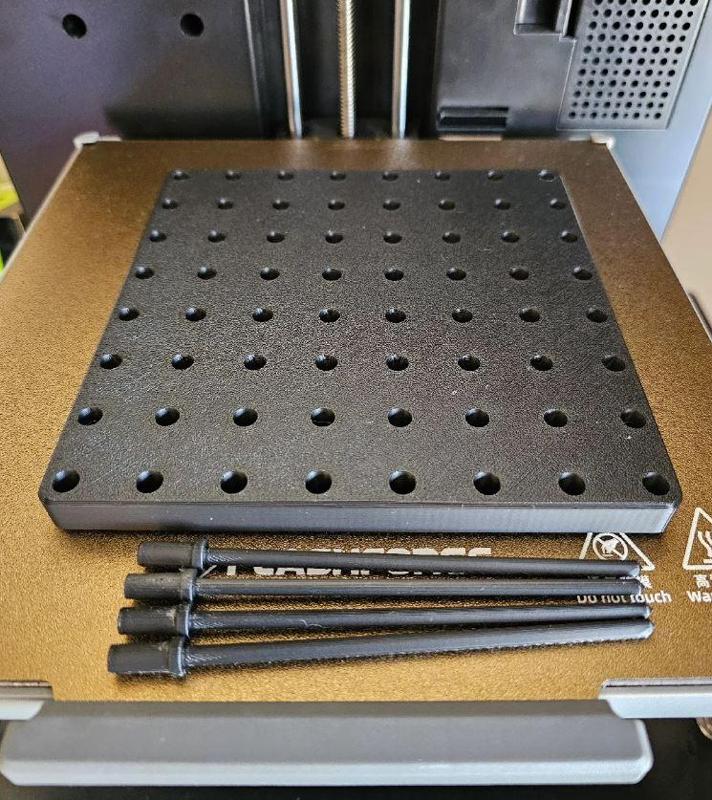 Crochet Granny square board and pegs